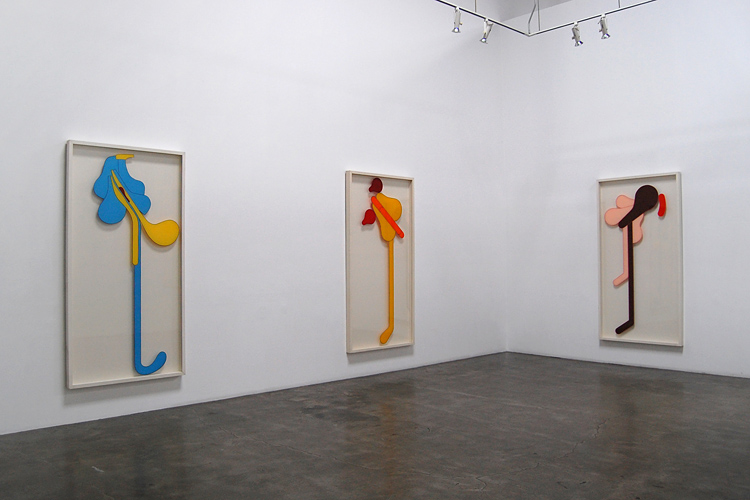 Installation view of Craig Kauffman: Numbers Paintings 2011 Exhibition at Frank Lloyd Gallery