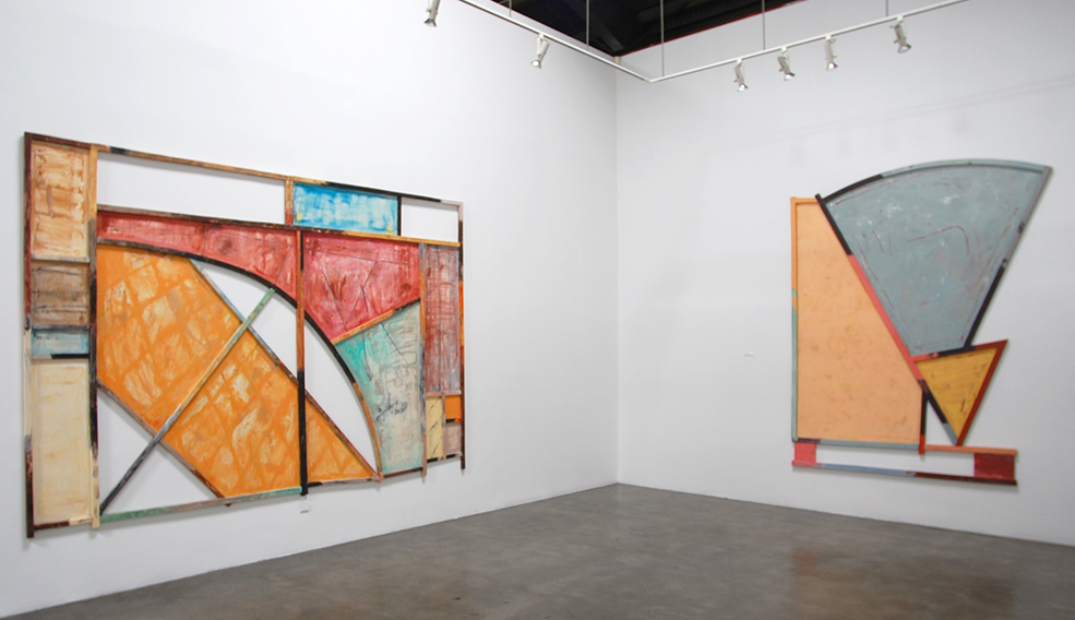 Installation view of Craig Kauffman: Constructed Paintings 2013 Exhibition at Frank Lloyd Gallery